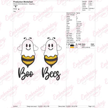 Boo Bees Halloween Embroidery Design