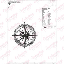 Compass Rose Embroidery Design