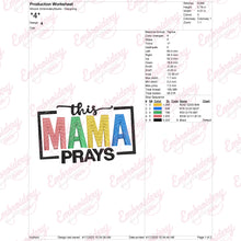 This Mama Prays Embroidery Design