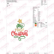My First Christmas Tree Embroidery Design