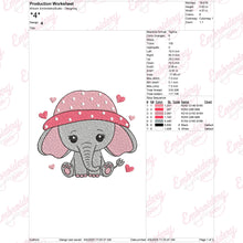Cute Baby Elephant Embroidery Design