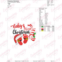 Baby's First Christmas Machine Embroidery Design