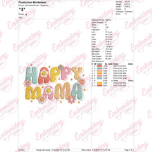 Happy Mama Embroidery Design