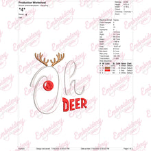 Oh Deer: Christmas Puns Embroidery Design