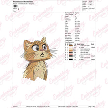 Cute Pet Cat Embroidery Design