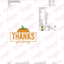 Thanksgiving Blessings Embroidery Design