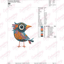 Charming Bird Embroidery Design