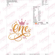 Princess Crown Birthday Number Wording Embroidery Design