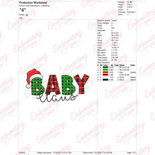 Baby Claus With Santa Hat Embroidery Design