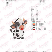 Cute Baby Cow Machine Embroidery Design