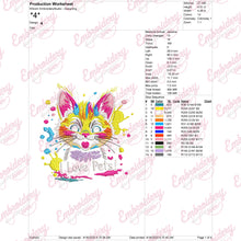 I Love Pets Cat Embroidery Design