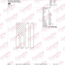 American Flag Golf Embroidery Design