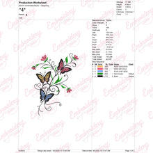 Butterfly With Flower Embroidery Design