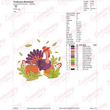 Thanksgiving Turkey Machine Embroidery Design