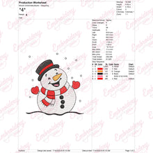 Christmas Snowman Machine Embroidery File