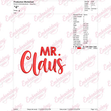 Mr. Claus Christmas Embroidery Design
