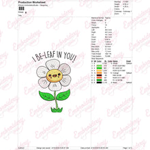 I Believe In You Floral Embroidery Design