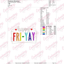 Happy Friday Teacher Embroidery Design