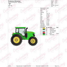 Green Fram Tractor Embroidery Design