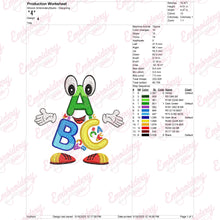 Back to School Alphabet Embroidery Design