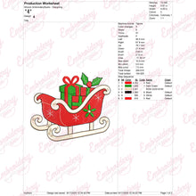 Christmas Santa Sleigh Free Digital Machine Embroidery Design | A Festive Digital Download | Instant & Free Download