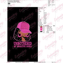 Unbothered By Negative Souls Embroidery Design