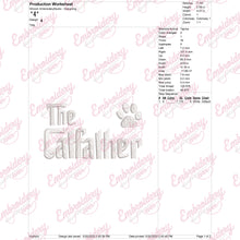The Cat Father Embroidery Design