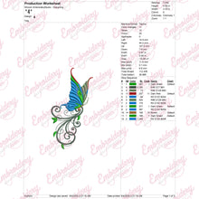 Butterfly & Flowers Embroidery Design