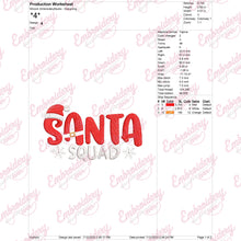 Santa Squad Christmas Embroidery Design