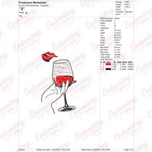 Wine Lover Embroidery Design