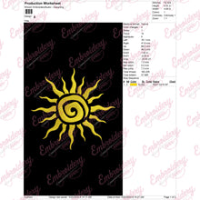 Sun Machine Embroidery Design