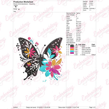 Floral Butterfly Machine Embroidery Design
