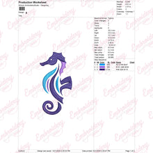 Elegant Seahorse Embroidery Design