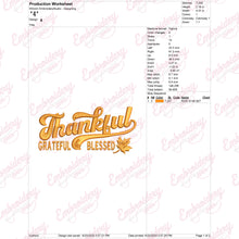 Blessings Thanksgiving Embroidery Design