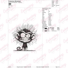 Crazy Monkey Embroidery Design