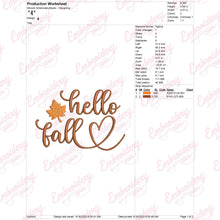 Hello Fall Embroidery Design