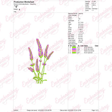 Lavender Flower Embroidery Design