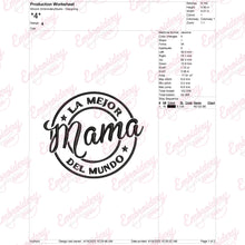 La Mejor Mama Del Mundo Embroidery Design