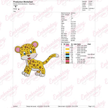 Baby Leopard Embroidery Design