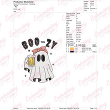 Boozy Ghost Beer Halloween Embroidery Design