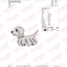Halloween Ghost Dog Embroidery Design