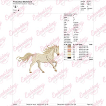 White Horse Embroidery Design