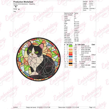 Bicolor Cat Embroidery Design