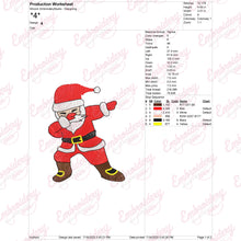 Dabbing Santa Embroidery Design
