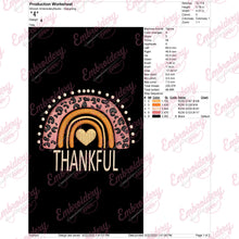 Thankful Rainbow Thanksgiving Embroidery Design