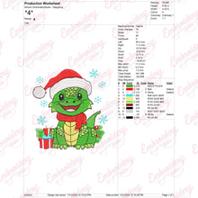 Christmas Dinosaur Delight Embroidery Design