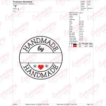 Handmade Split Name Frame Embroidery Design