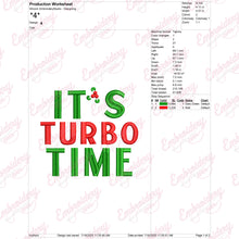 Turbo Time Ahead Embroidery Design