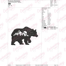 Bear Mountain Embroidery Design