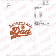 Basketball Dad Embroidery Design